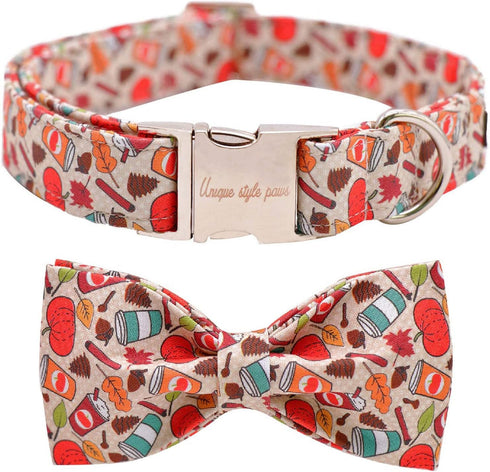 Unique Style Paws 1PCS Dog Bandanas, Washable Cotton Square Bibs for Small Medium Large Dogs and Cats-L