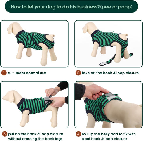 Kuoser Recovery Suit for Dogs and Cats - Professional Pet Recovery Shirt for Surgery, Prevent Licking
