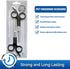 Pet Magasin Japanese Stainless Steel Grooming Scissors (2), Round Tip for Facial Hair and Body Trimming, Black