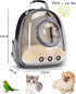 Bubble Cat Carrier Backpack - Transparent Pet Carrier for Small Puppy and Bunny (Backpack, Black)