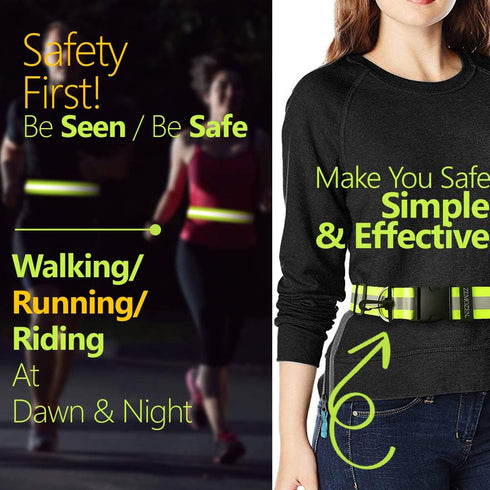 High Visibility Reflective Sash for Walking at Night, Perfect Substitution Reflective Vest, Reflective Jacket, Running