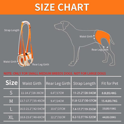 ROZKITCH Dog Lift Harness, Pet Rear Support Aid | Veterinarian Approved Sling for Old K9 Joint Injury Rehabilitation