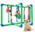 RoundFunny Puppy Play Gym with 9 Toys Small Dogs Indoor Jungle Playground PVC