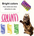 AGYM 60 Packs Cat Springs Toys, Colorful Durable Plastic Coils for Indoor Cats, Interactive Hunting Toys