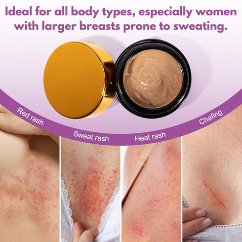 Jkrova 1 oz Under Breast Rash Treatment - Under Boobage Sweat & Rash Cream for Breast Chafing, Bra Irritation -Tea Tree