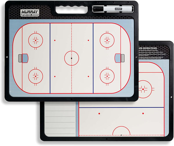 Murray Sporting Goods Premium Coaches Clipboard, Double-Sided Dry Erase Marker Board for Basketball, Baseball, Soccer