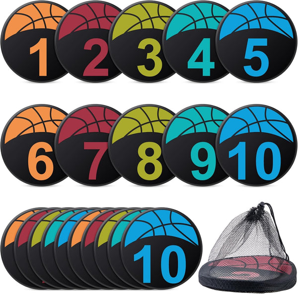 Qilery 20 Pcs Basketball Training 9 Inch Spots, Anti-Slip Basketball Court Marking
