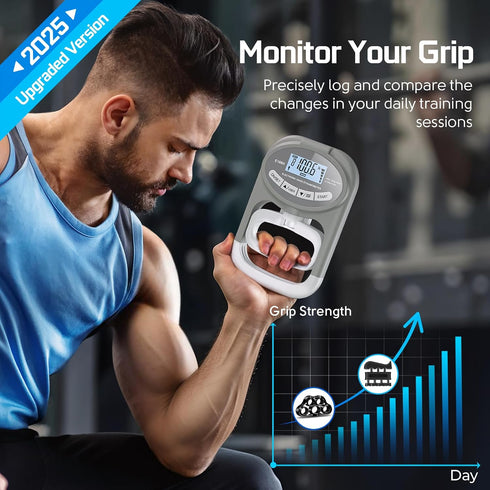 265 Lbs 120 Grip Strength Tester Hand Dynamometer - Grip Strength Trainer Electronic Hand Gripper Strengthener Wrist
