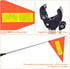 Golf Cart Flag Pole Reflective Accessories 22X30cm Orange Safety Flag, Telescopic Pole for Golf Cart Mount