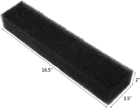 JIH Bio Sponge Filter Media Pad, Cut-to-Size Foam 16.5"x3.5"x2", 2 Pcs