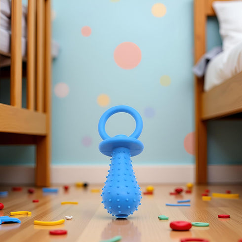 Juroicessry 1 Blue Dog Pacifier,Chew Toys,Mini Bite Resistant Bell Shape Rubber Pacifier,Pet Dog Puppy Molar Chew