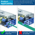 Multi Layer Fish Tank Filter with Waterfall Oxygenation for 20-30 Gallon Tanks, Flexible Mounting, Dust & Splash