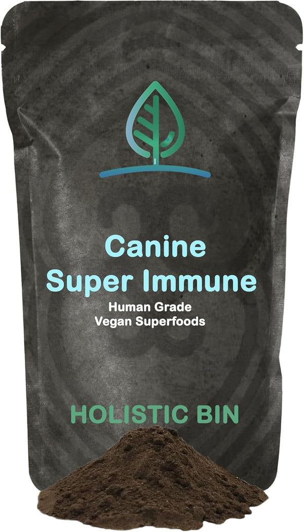 Canine Super Immune Human Grade Powdered Dog Immune Booster with Beet, Chlorella, & Medicinal Mushroom Blend (100g)
