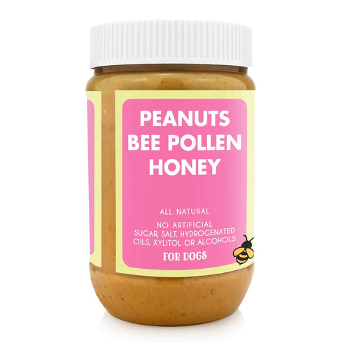 Bark Bistro Company, Beehive Buzz Buddy Budder, 100% Natural Dog Peanut Butter, Healthy Peanut Butter, Stuff in Toy, Dog Enrichment, Dog Pill Pocket - Made in USA (17oz Jars)