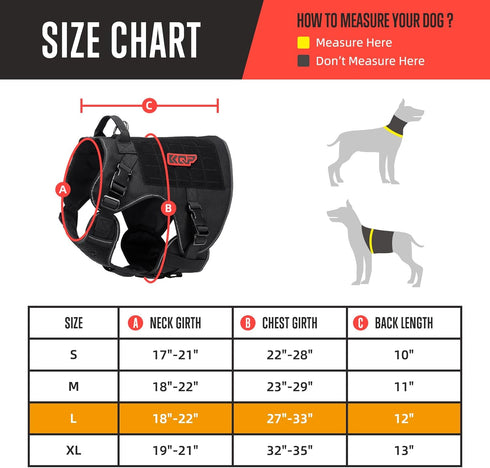 Tactical Dog Harness for Large Medium Small Dogs, Military Molle Vest with Hook & Loop Panels for Reflective Training