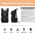 MOSISO Tactical Hydration Pack Backpack with 3L Bladder & Elastic Cord Strap for Outdoor Sports, Black