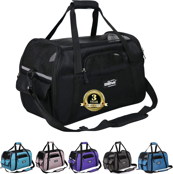 EliteField Soft Sided Pet Carrier (3 Year Warranty, Airline Approved), Multiple Sizes and