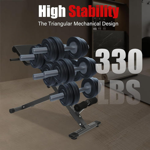 kitneed Roman Chair Back Extension Weight Bench Ab Machine Foldable Angle Height Adjustable Sit up Exercise
