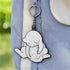 BQKBX Mischief Cat Interactive Keychain Rotating Cats Eggs Key Chain Funny Cat Play with Its Spinning Balls Keychain