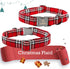 Lionheart Glory Christmas Plaid Dog Collar, Adjustable Soft Comfortable Flower Collar for Small Dogs, Pet Gift Fall