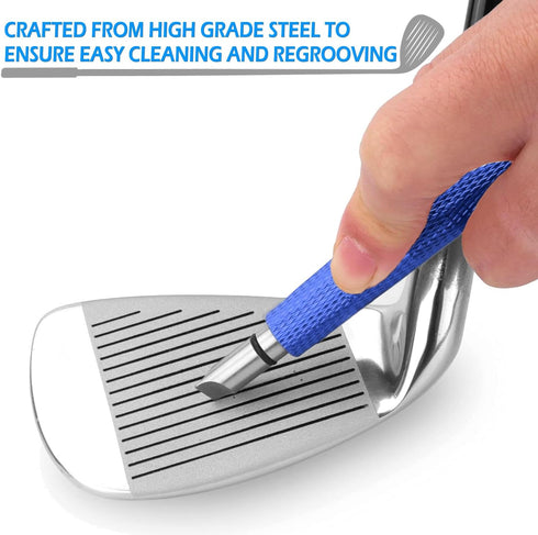Golf Club Grove Sharpener and Cleaner Tool for Wedges and Irons, Optimal Backspin for Precision Shots