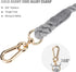 5 FT Dog Leash, Handmade Braided Cotton Rope with Leather Handle for Small Medium Large Dogs, Grey