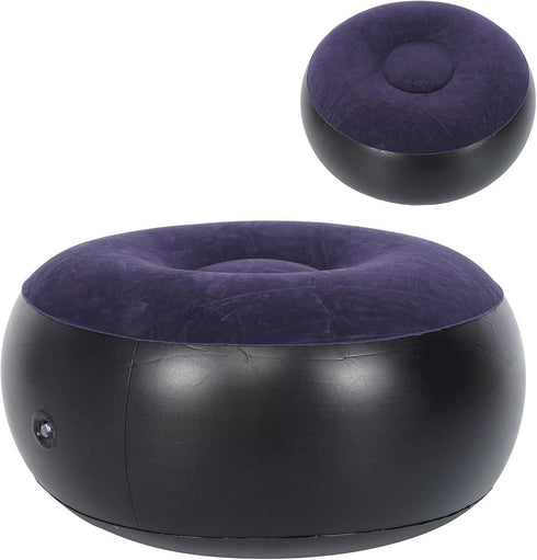 Cosiki Inflatable Chair, Portable Flocking Stool Ottoman Footrest, with Soft Breathable PVC, Ideal for Adults, Teens
