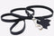 Genuine Leather Classic Dog Leash Black 1/2" Wide, 4 Ft for Boston Terrier, Poodle, Puppies