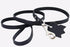 Genuine Leather Classic Dog Leash Black 1/2" Wide, 4 Ft for Boston Terrier, Poodle, Puppies