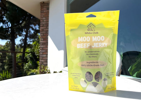 Moo Moo Beef Jerky, 100% USDA-Grade Beef, Freeze Dried, Healthy, All Natural, USA-Made Dog Treat