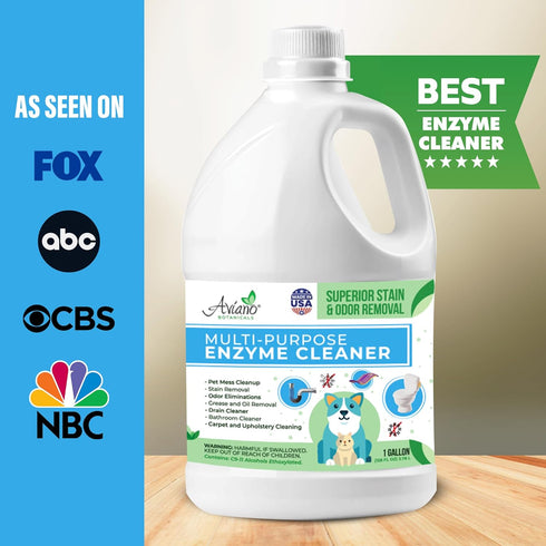 (1 Aviano Botanicals Multi-Purpose Enzyme Cleaner, Made in USA Gallon) Safe, Pet & People Friendly, Eco-Friendly