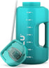 Zulu Goals Large Water Bottle Jug with Time Marker & Handle for Hydration | 64oz, 128oz BPA-Free for Gym and Outdoors