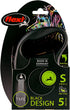 Flexi Black Design Small 5m Retractable Dog Leash for Dogs up to 15kgs/33lbs