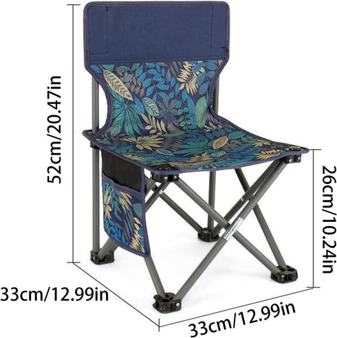 Generic Backpack 286lbs Portable Camping Chair - Lightweight Folding Seat, Chair Side Pocket, Capacity, Compact Outdoor