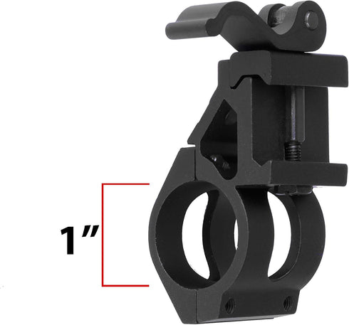 Monstrum Offset Picatinny Rail Mount for Flashlights, 1 Inch, Quick Release