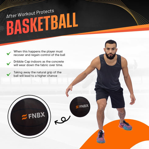 FNBX Dribble Cap Basketball Cover, Improves Ball Handling and Control, Stretchy Material for Most Basketballs