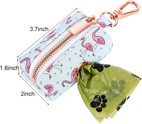 ARING PET Dog Waste Bag Dispenser, Cotton Doggy Poop Bags Holders Attach to Any Leashes, Portable Washable Plaid Pet