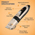 Trimmers Set Aovdy Dog Clippers Grooming Kit, Low Noise with Rechargeable, Pet Shaver Cordless Electric Quiet Hair