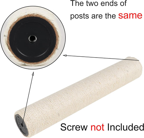 Dimaka Cat Scratching Post Replacement Pole - Cardboard and Sisal, 13.4in, 34cm