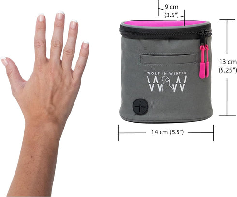 Quickdraw Dog Treat Pouch Training Bag with Poop Bag Dispenser, Clicker Holder and Waist Belt Hands-Free, Reflective