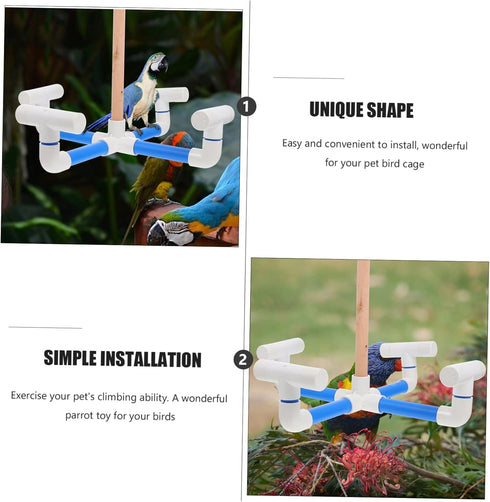 Educational Rotatable Parrot Toy - Spinning Cage Accessory