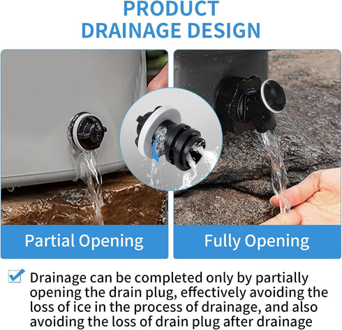 UP2WIN Cooler Drain Plugs, 2 Pack Leak-Proof Caps Compatible with Rtic Orca Yeti's Line of Coolers (Small)