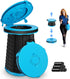 XXL Portable Toilet - 19.7"H Adjustable Foldable Camping Toilet, Luggable Loo with