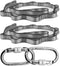PRIOR FITNESS Yoga Straps Aerial Hammock Accessory Set - 2pcs Daisy Chain + 2pcs Carabiner