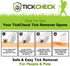 TickCheck Tick Remover Spoon - 3 Pack Lightweight Tick Remover Tools with Free Tick ID Card & Carabiner