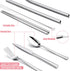 HaWare 9-Piece Portable Travel Silverware Utensils with Case, Stainless Steel Flatware Set for Camping Office School