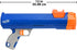 Nerf Dog 12in Blaster without Ball Clip - 3 Squeak Tennis Balls, Opaque Blue/Orange/Gray, Orange, Blue, Green