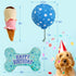 PrimePets Dog Birthday Toys, 3 Pack Plush Crinkle Squeaky Toys, Birthday Party Supplies for Small Medium Large Dogs