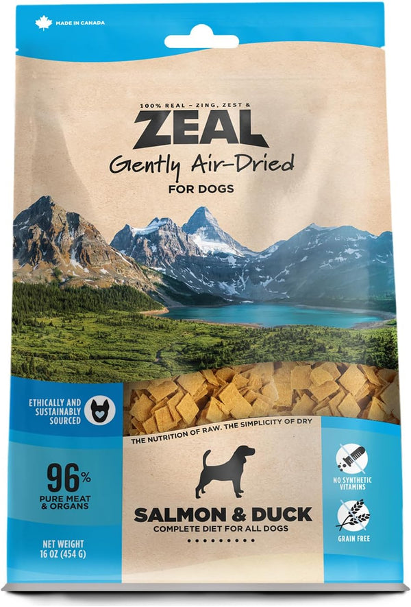 ZEAL Air-Dried Canada Dog Food, All Natural Dry Dog Food, High Protein Organic Dog Food for All Life Stages, Salmon &