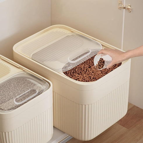Generic 30 lb Dog Food Container,High-Capacity Pet Food Container,Airtight Pet Food Storage Bin with Measuring Cup
